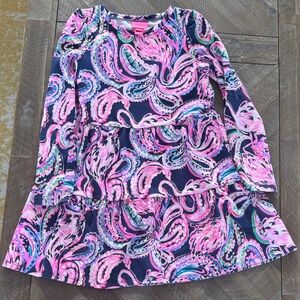 Lilly Pulitzer Pink and Blue Paisley Skirt Set